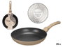 Kinvara Poêle à Induction Forgée 24 cm Beige avec Manger Souple Aluminium (Set de 6)