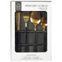 Home Deco Factory Jeu de couverts LOUNGE doré et noir, 16 pièces