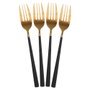 Home Deco Factory Jeu de couverts LOUNGE doré et noir, 16 pièces