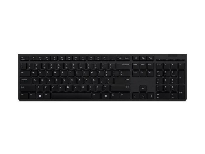 Lenovo Clavier sans fil rechargeable professionnel AZERTY (disposition Française) avec touches ciseaux silencieuses et 65 % de matériaux recyclés Lenovo Clavier sans fil rechargeable professionnel AZERTY (disposition Française) avec touches ciseaux silencieuses et 65 % de matériaux recyclés