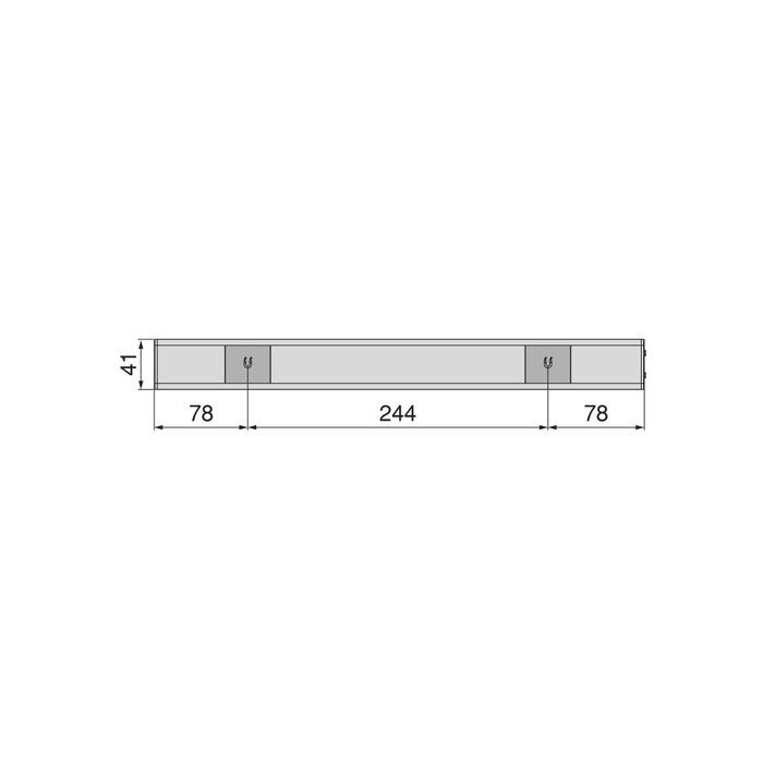 Emuca Luminaire LED Kaus Black rechargeable par USB, 400 mm, Noir