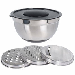 Excellent Houseware Ensaladera + 3 râpes 25 x 25 x 14 cm