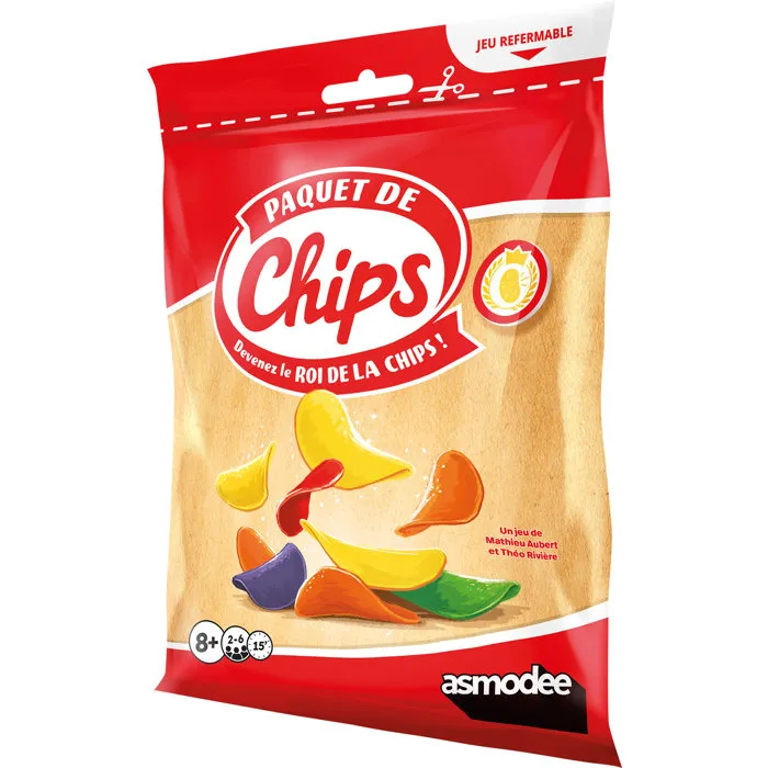 Asmodee Zygomatic - Jeu de société Paquet de Chips, Jeu d'ambiance fun et rapide, 2 à 5 joueurs, à partir de 8 ans, durée 15 min, version française