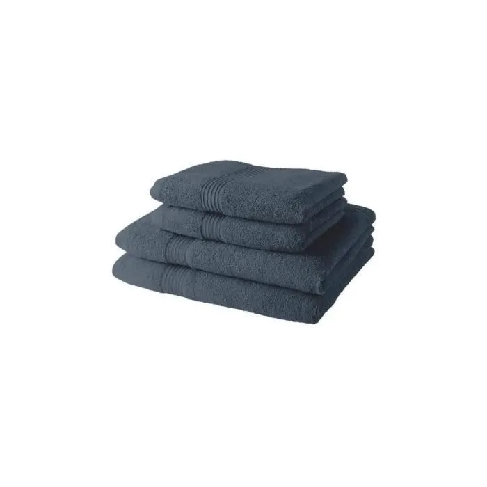Today Essential Lot 2 serviettes de bain 50x90 cm et 2 draps de bain 70x130 cm 100% coton 450 g/m² - Élégance salle de bain