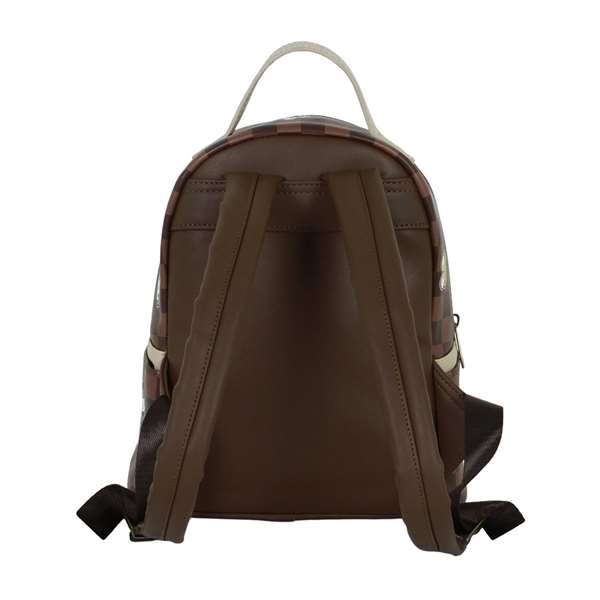 Hello Kitty - Sac à dos Hello Kitty Squares Heady - PVC et polyester - Marron - 25x22x15 cm - Pour enfant dès 3 ans
