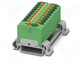PHOENIX CONTACT PTFIX 10/18X4-NS35A GN Connecteur pour rail 32A 800V