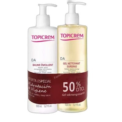 Topicrem DA Protect Coffret Baume Émollient 500 ml et Gel Nettoyant 500 ml