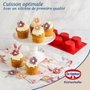 Dr Oetker Ensemble de 2 moules à muffins 6 empreintes Flexxibel Love - Rouge