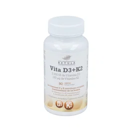 Betula Vita D3 + K2 90 comprimés - Complément alimentaire vitamines D3 et K2, os