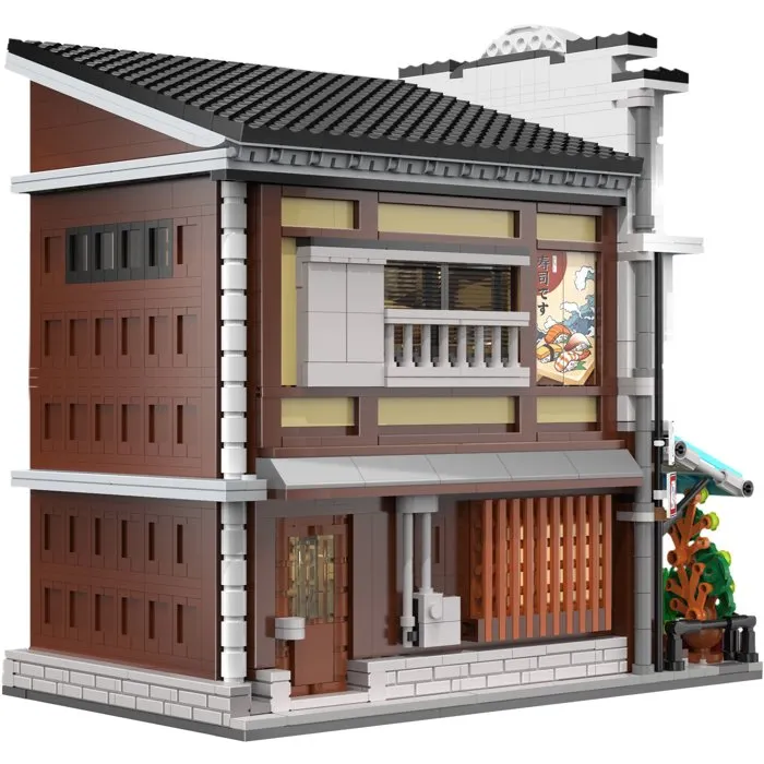Cada Bâtiments - Jeu de construction - Magasin de Sushi Japonais - 1665 pièces - Dès 14 ans - LED inclus