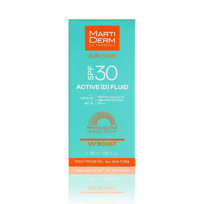 Martiderm SUN CARE ACTIVE [D] Crème Solaire Fluide SPF30 50 ml Texture Légère Photo-Active Shield Tech pour le visage sans irritation oculaire