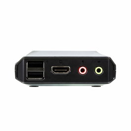 Aten CS22H Commutateur KVM câblé USB 2 ports avec sélecteur de port distant, HDMI 4K UHD 60 Hz pour contrôle de 2 ordinateurs