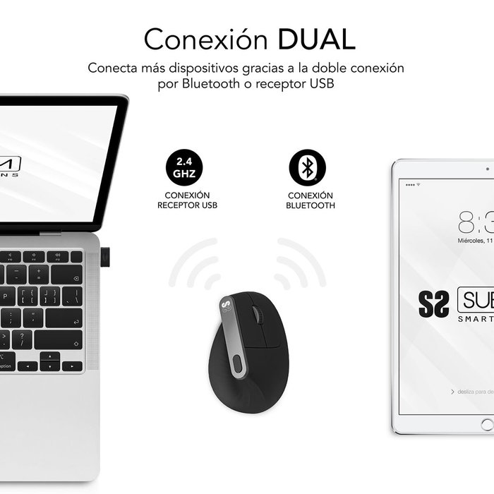 Souris sans-fil Subblim SUBMO-EDNVW01 Noir 4000 dpi