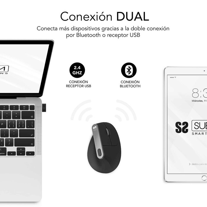 Souris sans-fil Subblim SUBMO-EDNVW01 Noir 4000 dpi