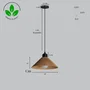 Lampe Suspendue Colt Beige/Fleuron Noir/Câble Noir