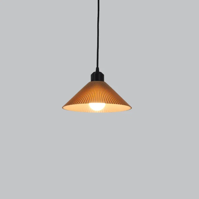 Lampe Suspendue Colt Beige/Fleuron Noir/Câble Noir