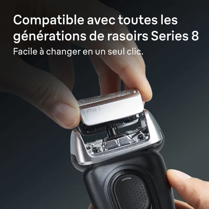 Braun Series 8 Tête de rasoir - 4+1 éléments - Compatible toutes générations Series 8 - Installation facile par clic - Fabriqué en Allemagne Braun Series 8 Tête de rasoir - 4+1 éléments - Compatible toutes générations Series 8 - Installation facile par clic - Fabriqué en Allemagne