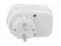 LOGILINK Bloc d'alimentation 1 prise Schuko 230V AC 16A blanc