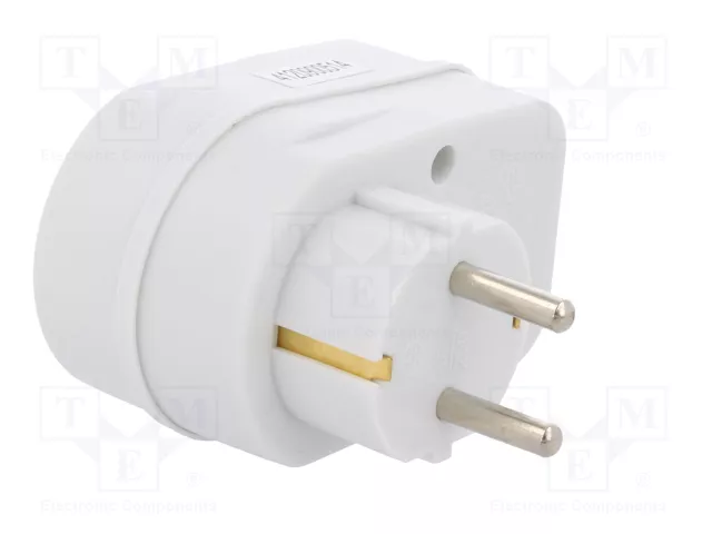 LOGILINK Bloc d'alimentation 1 prise Schuko 230V AC 16A blanc