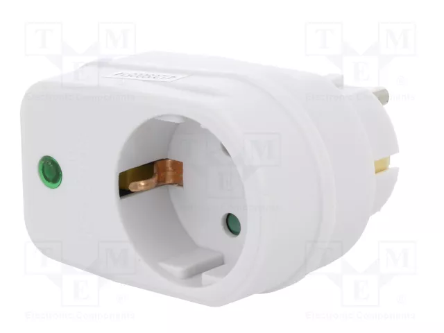 LOGILINK Bloc d'alimentation 1 prise Schuko 230V AC 16A blanc