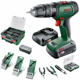 Bosch UniversalImpact 18V Perceuse à percussion (1x1,5Ah + 1x2,5Ah) avec set 46AC et Systembox S