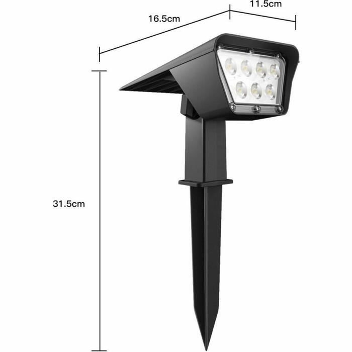 Lumisky Lot de 2 spots solaires Curtis LED blanc froid