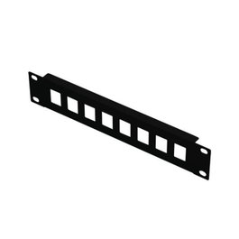 Lanview Logon Professionnel LKS675BL Panneau de Brassage 1U 10" 8 Ports Keystone Vide Noir