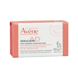 Avene XeraCalm A.D Pain Nettoyant Ultra-Doux pour le Visage, Peaux Sèches à Atopiques, Nettoyage Doux et Apaisant, 100 g