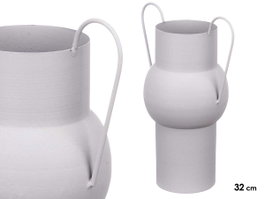 GIFTDECOR JARRON ACERO ABOMBADO GRIS PASTEL MED