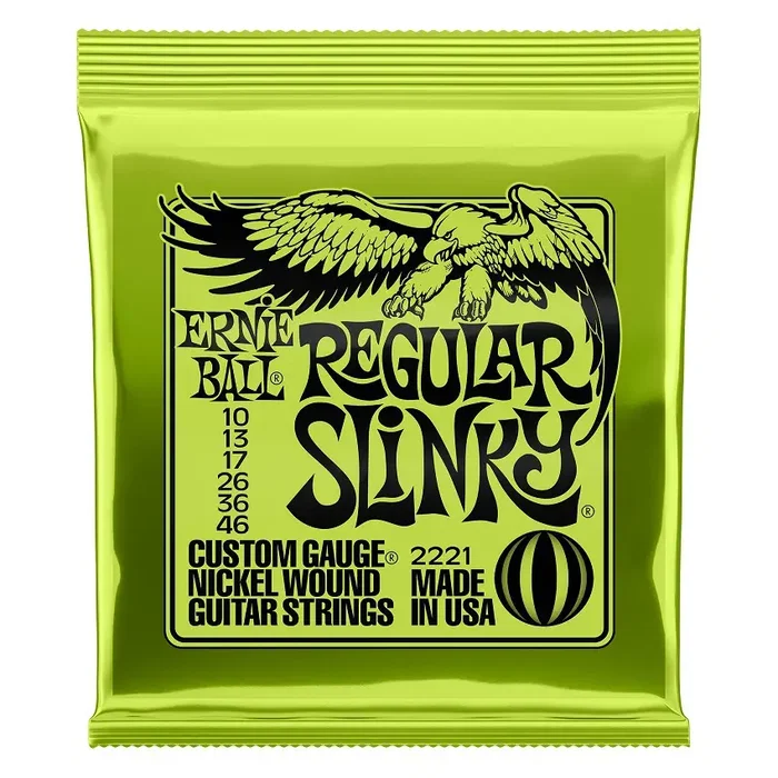 Ernie Ball Slinky Regular 10-46 Jeu de cordes électriques Ernie Ball Slinky Regular 10-46 Jeu de cordes électriques