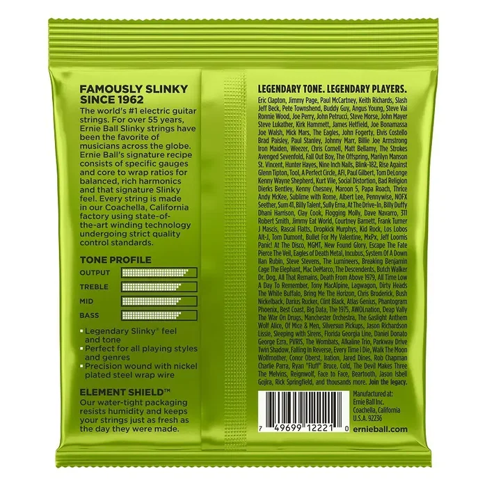 Ernie Ball Slinky Regular 10-46 Jeu de cordes électriques Ernie Ball Slinky Regular 10-46 Jeu de cordes électriques