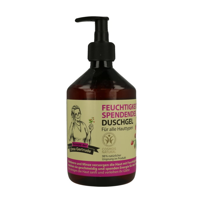 Oma Gertrude Gel de douche hydratant framboise et menthe 500ml