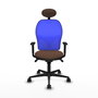 Piqueras y Crespo Chaise de Bureau Jorquera 1D036N1 Bleu et Brun foncé