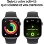 Apple Watch Series 11 GPS + Cellular 42 mm avec boîtier en aluminium Space Grey et bracelet sport noir (M/L)