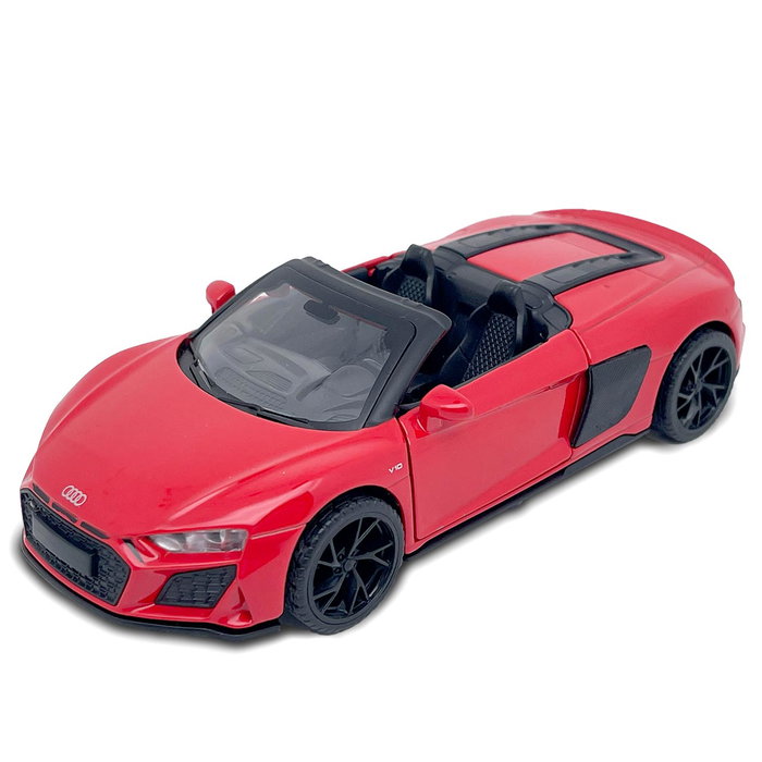 TACHAN Voiture Télécommandée Pullback Audi R8 Spyder 1:35 Réplique avec Lumière et Son - Jouet Enfant +3 Ans