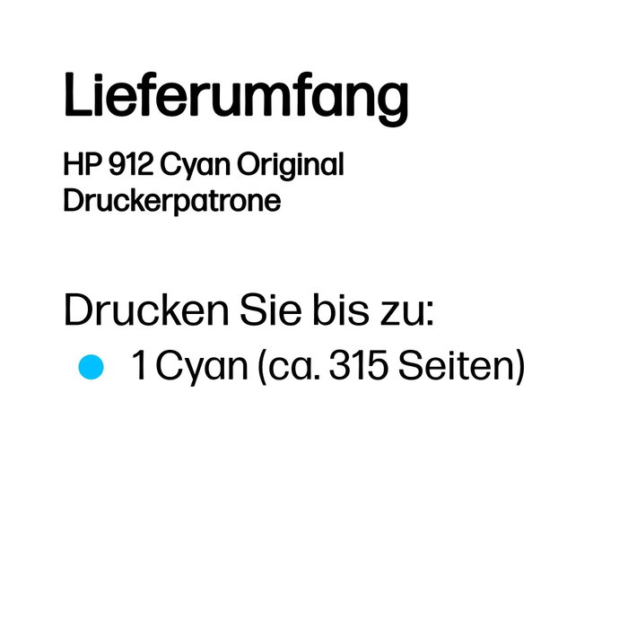 HP HP Ink 912 Cyan 3YL77AE