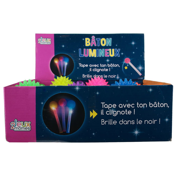 Jeux 2 momes Bâton avec boule lumineuse 23x6 cm