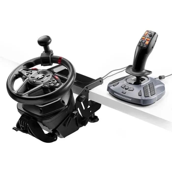 Thrustmaster Joystick SimTask FarmStick Noir - Pour simulateur de farming et équipements lourds - 6 boutons, molette, mini-stick