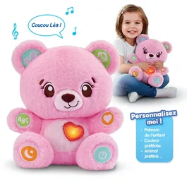 Vtech Baby Bonbon, mon ourson à personnaliser Rose