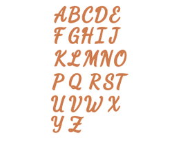 Misskuty Emporte-pièces fins ZAG Alphabet classique majuscule cursive 26u.