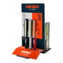 Nebo Lil Larry Lampe de Poche LED 250 Lumens avec Base Magnétique et Clip, Aluminium Anodisé, Noir