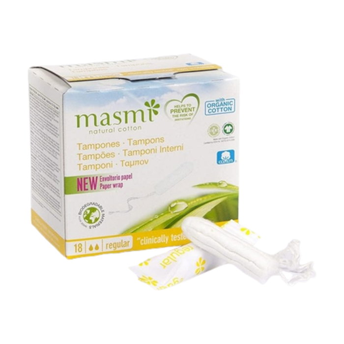 Masmi Natural Cotton Tampons Digital Regular 18 unités Masmi Natural Cotton Tampons Digital Regular 18 unités