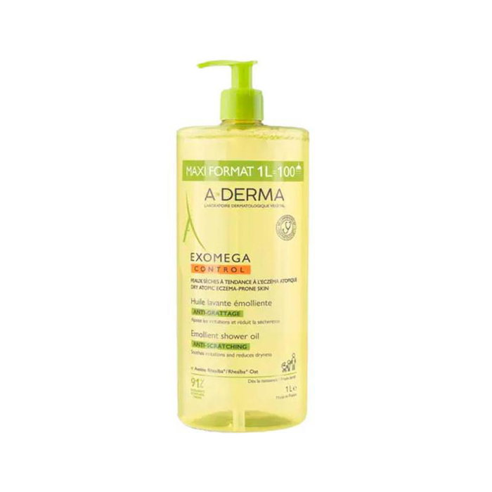 A-Derma EXOMEGA CONTROL Huile de Douche Émolliente 1000 ml