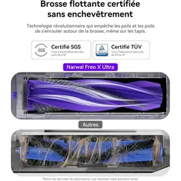 Narwal Freo X Ultra Robot Aspirateur Laveur avec Station Tout-en-Un - Nettoyage Intelligent - Puissance 8200 Pa