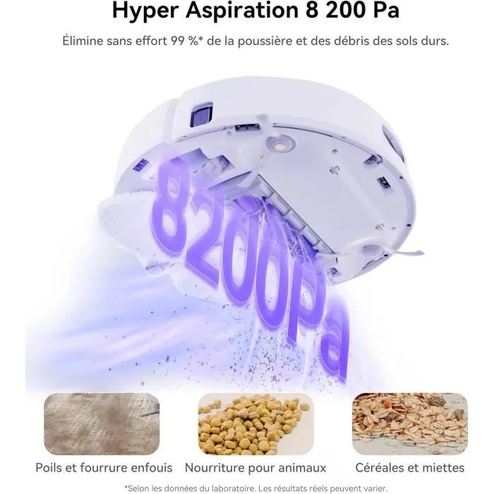 Narwal Freo X Ultra Robot Aspirateur Laveur avec Station Tout-en-Un - Nettoyage Intelligent - Puissance 8200 Pa