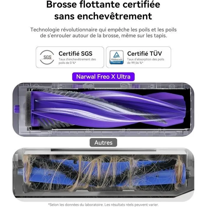 Narwal Freo X Ultra Robot Aspirateur Laveur avec Station Tout-en-Un - Nettoyage Intelligent - Puissance 8200 Pa