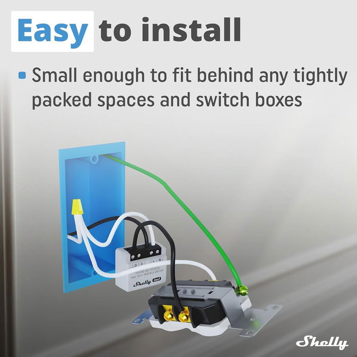 Prise Intelligente Shelly MINI 1PM GEN3 Bluetooth Wi-Fi Bluetooth 4.2