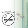 GSC Evolution Symbole de toilette et interdiction de fumer adhésif Ø97mm