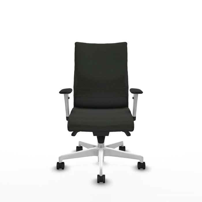 Piqueras Y Crespo Chaise Albacete Confidente, Tissu Noir, Base Blanche, Mécanisme Synchrone Piqueras Y Crespo Chaise Albacete Confidente, Tissu Noir, Base Blanche, Mécanisme Synchrone