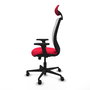 PIQUERAS Y CRESPO Chaise Zulema Synchro Rouge et Blanc avec Appui-tête